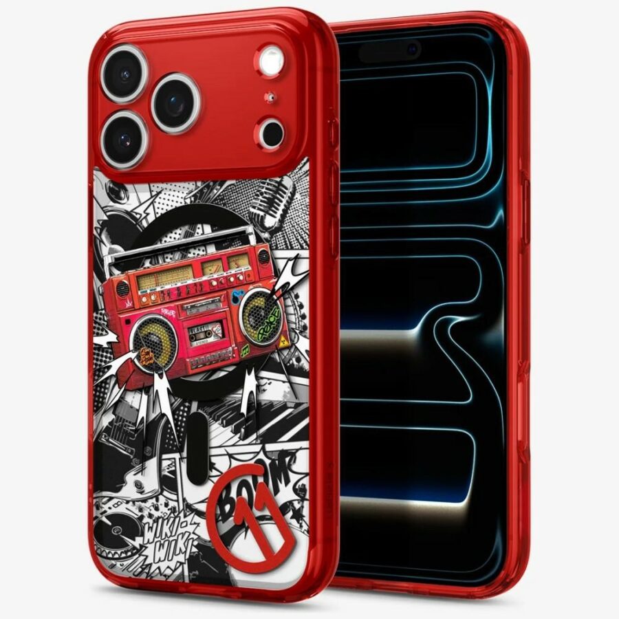 Etui Spigen C11 Series Blast Edition     MagFit do Apple iPhone 17 Pro czerwone