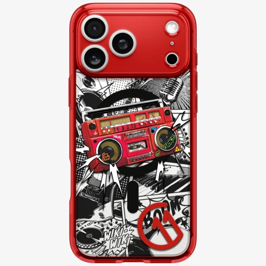 Etui Spigen C11 Series Blast Edition     MagFit do Apple iPhone 17 Pro czerwone