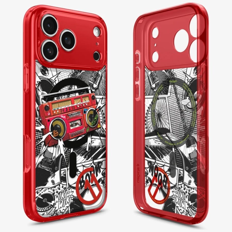 Etui Spigen C11 Series Blast Edition     MagFit do Apple iPhone 17 Pro Max czerwone
