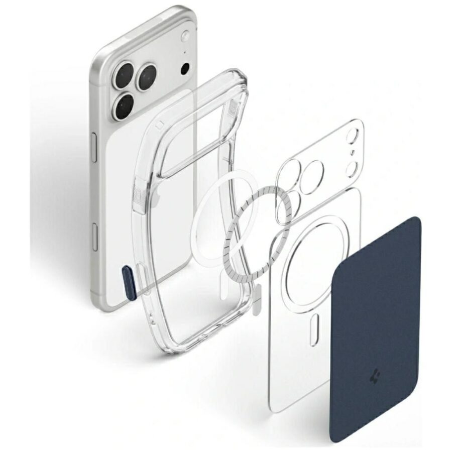 Etui Spigen Ultra Hybrid "T" Mag MagSafe do iPhone 18 Pro / 17 Pro niebieski