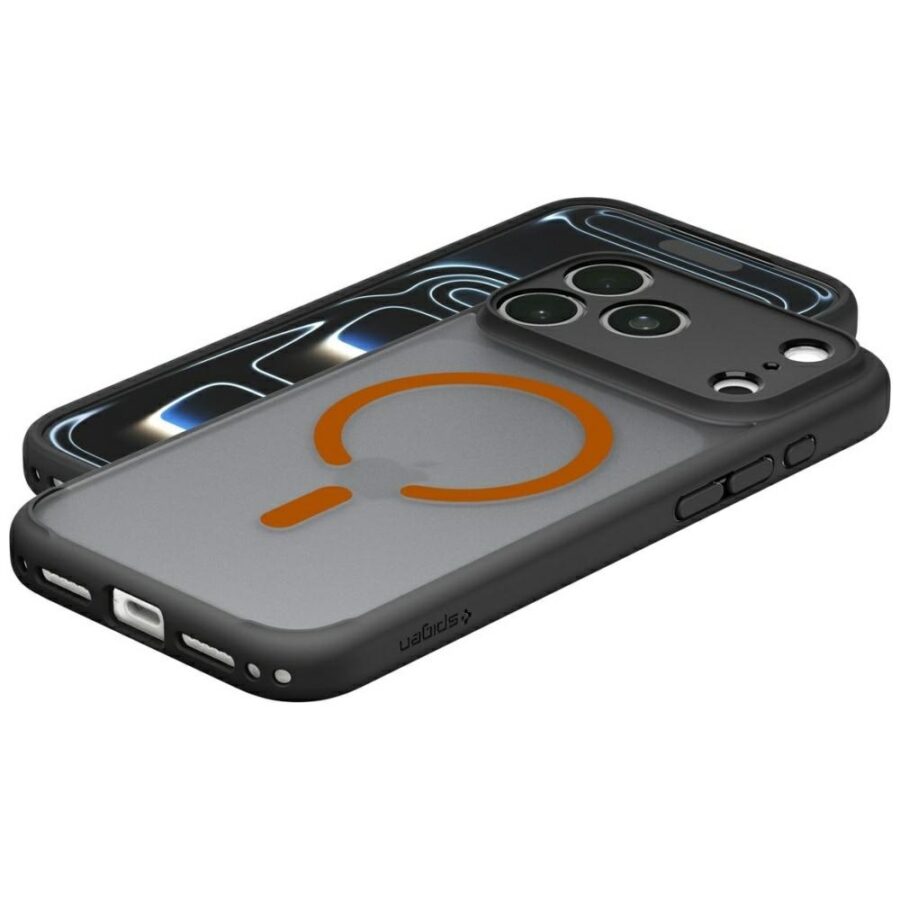Etui Spigen Ultra Hybrid Mag MagSafe do  iPhone 18 Pro Max / 17 Pro Max czarno-pomarańczowy
