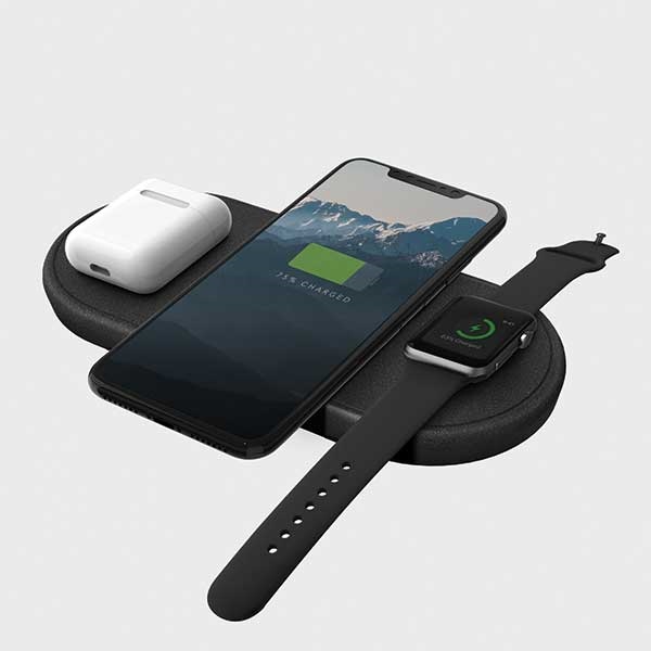 UNIQ Ład. indukcyjna Aereo 3w1 10WFast charge czarny/charcoal black (LITHOS Collective)