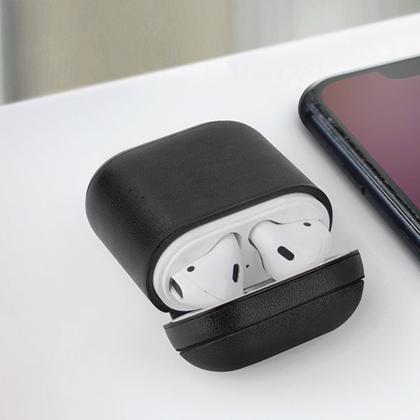 UNIQ etui Terra AirPods 1/2 gen.Genuine Leather czerwony/red
