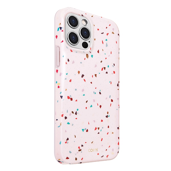 UNIQ etui Coehl Terrazzo iPhone 12 ProMax 6,7" różowy/blush pink