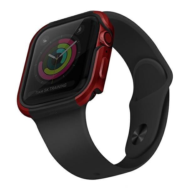 UNIQ etui Valencia Apple Watch Series4/5/6/SE 40mm. czerwony/crimson red