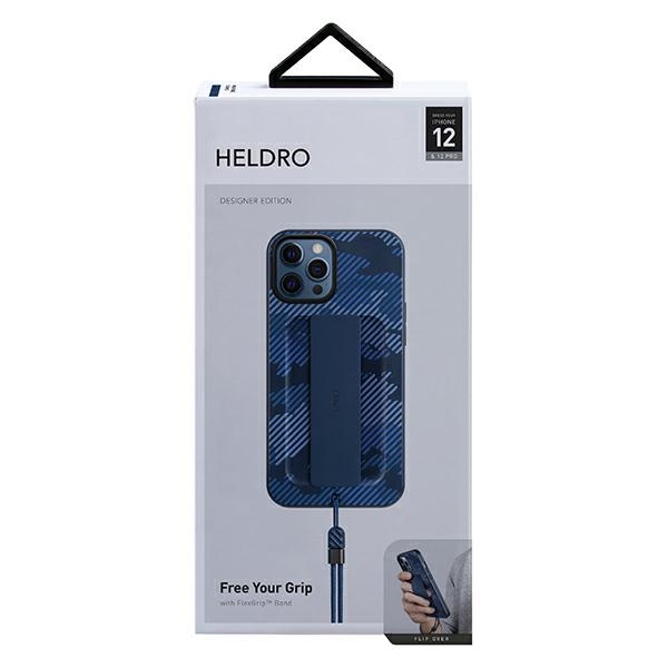 UNIQ etui Heldro iPhone 12/12 Pro 6,1" niebieski moro/marine camo Antimicrobial