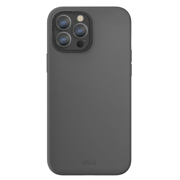 UNIQ etui Lino Hue iPhone 13 Pro Max6,7" szary/charcoal grey MagSafe