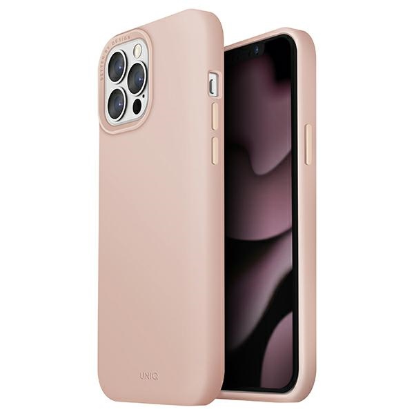 UNIQ etui Lino Hue iPhone 13 Pro Max6,7" różowy/blush pink MagSafe