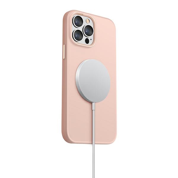 UNIQ etui Lino Hue iPhone 13 Pro Max6,7" różowy/blush pink MagSafe