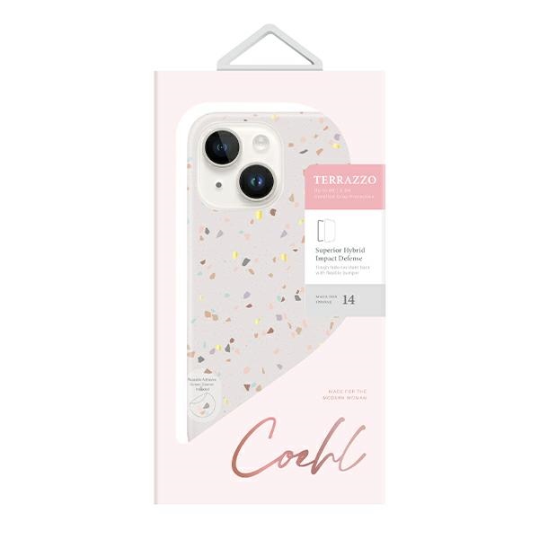 UNIQ etui Coehl Terrazzo iPhone 14 / 15/ 13 6,1" piaskowy/sandstone