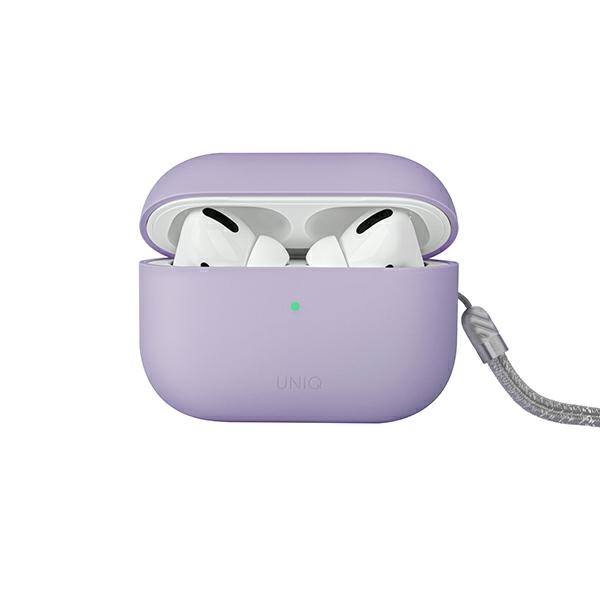 UNIQ etui Lino AirPods Pro 2 genSilicone (2022/2023) liliowy/lilac lavender