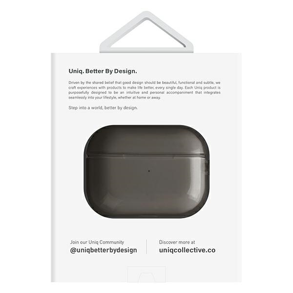 UNIQ etui Glase AirPods Pro 2 gen(2022/2023) dymny/glossy smoke