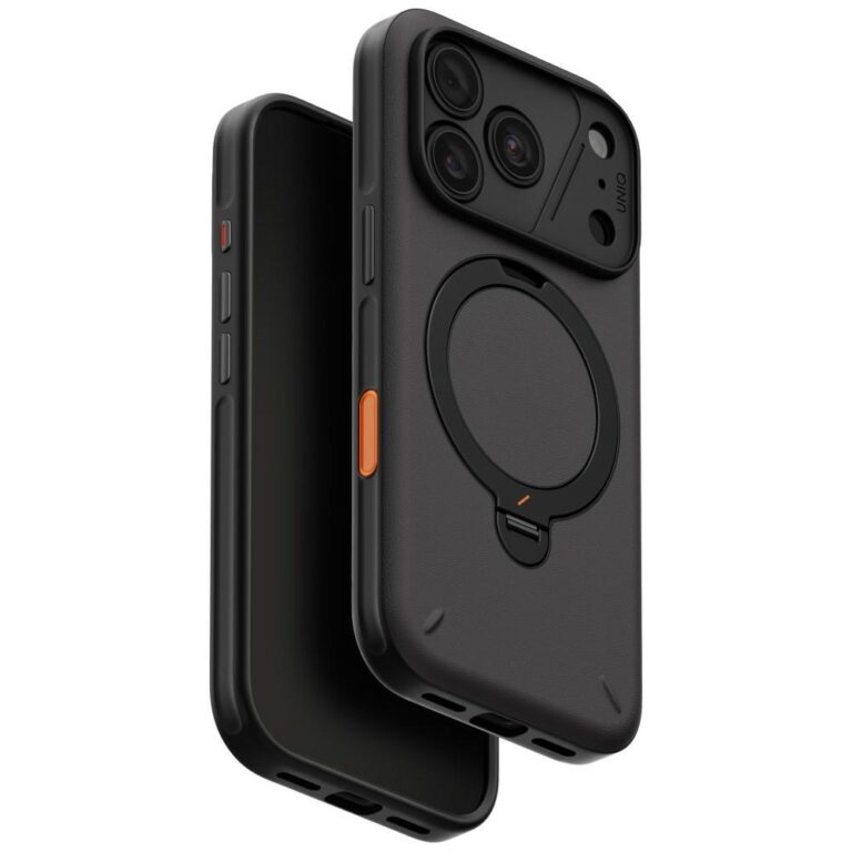 Etui UNIQ Elix do iPhone 18 Pro / 17 Pro 360 Rotating Kickstand szary