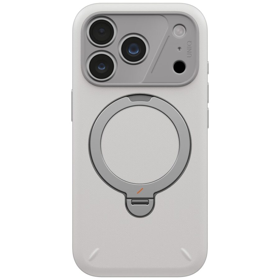 Etui UNIQ Elix do iPhone 18 Pro / 17 Pro 360 Rotating Kickstand jasnoszary