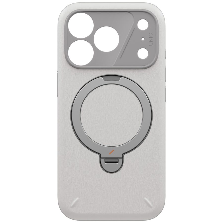 Etui UNIQ Elix do iPhone 18 Pro / 17 Pro 360 Rotating Kickstand jasnoszary