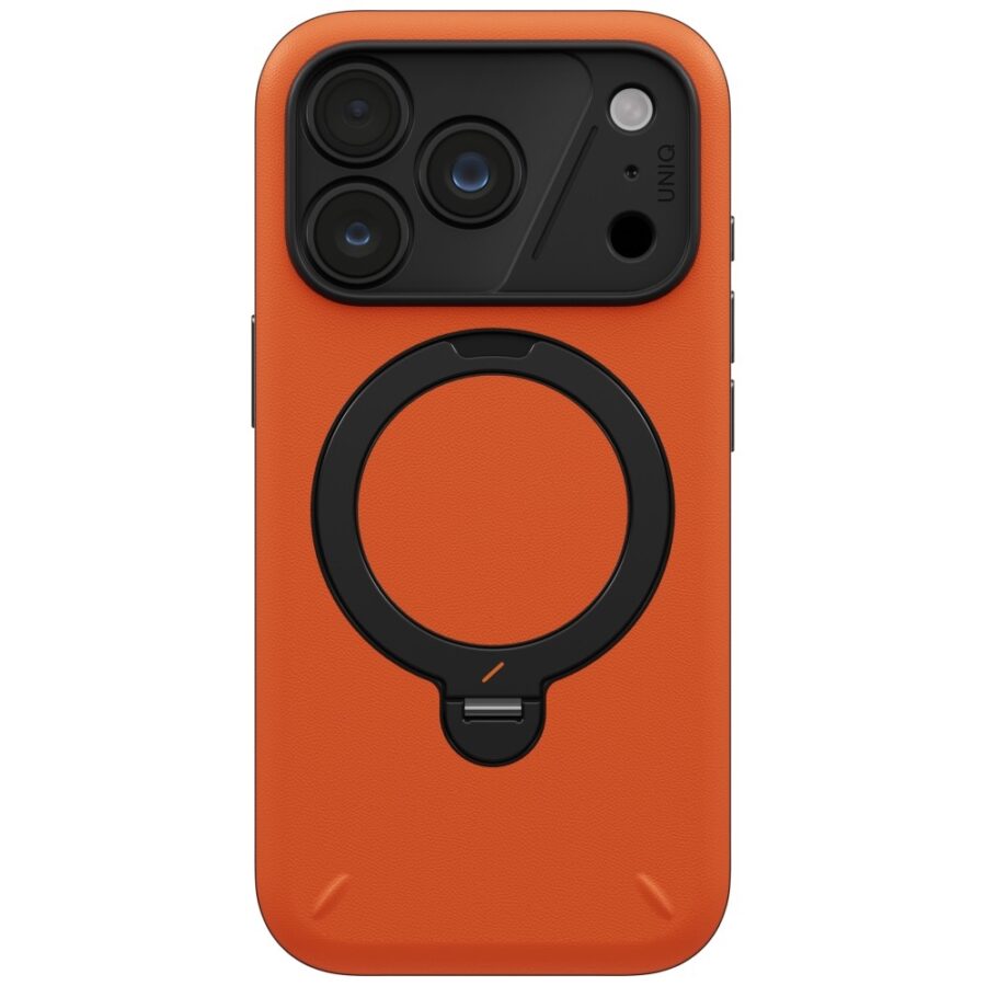 Etui UNIQ Elix do iPhone 18 Pro / 17 Pro 360 Rotating Kickstand pomarańczowy