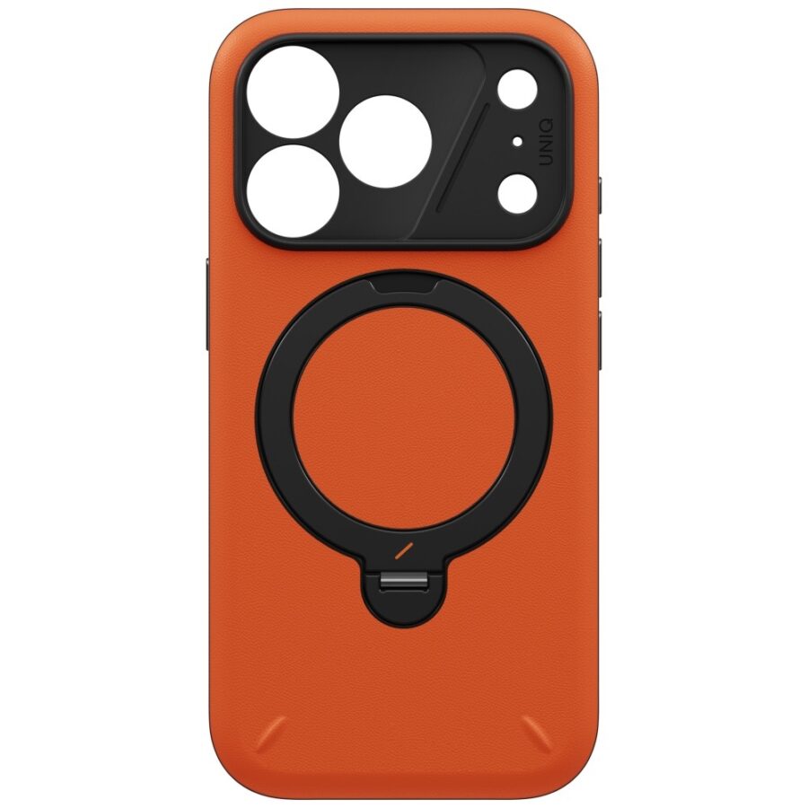 Etui UNIQ Elix do iPhone 18 Pro / 17 Pro 360 Rotating Kickstand pomarańczowy