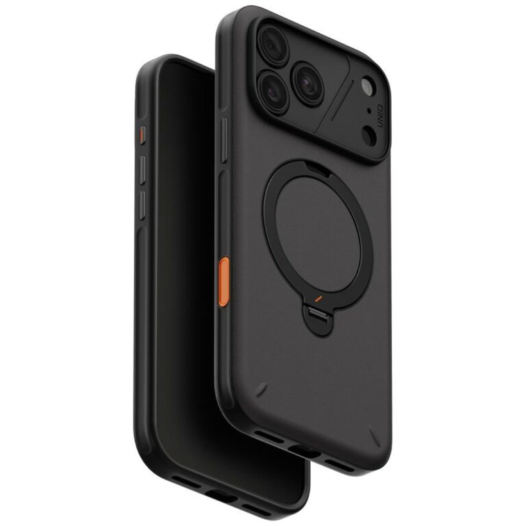 Etui UNIQ Elix do iPhone 18 Pro Max / 17 Pro Max 360 Rotating Kickstand szary