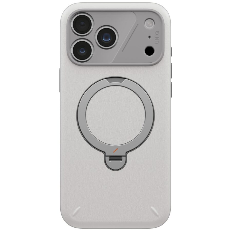 Etui UNIQ Elix do iPhone 18 Pro Max / 17 Pro Max 360 Rotating Kickstand jasnoszary