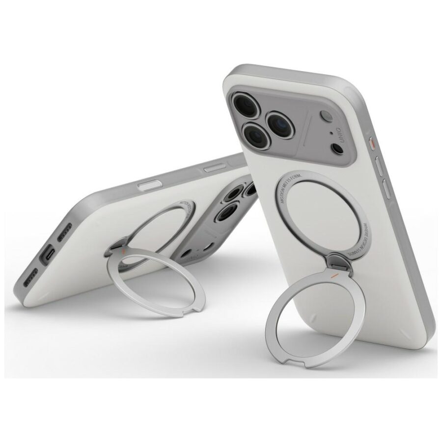 Etui UNIQ Elix do iPhone 18 Pro Max / 17 Pro Max 360 Rotating Kickstand jasnoszary
