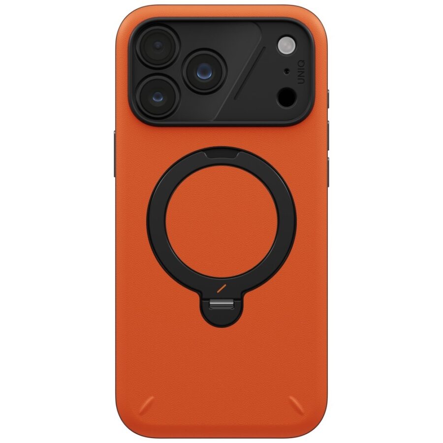 Etui UNIQ Elix do iPhone 18 Pro Max / 17 Pro Max 360 Rotating Kickstand pomarańczowy