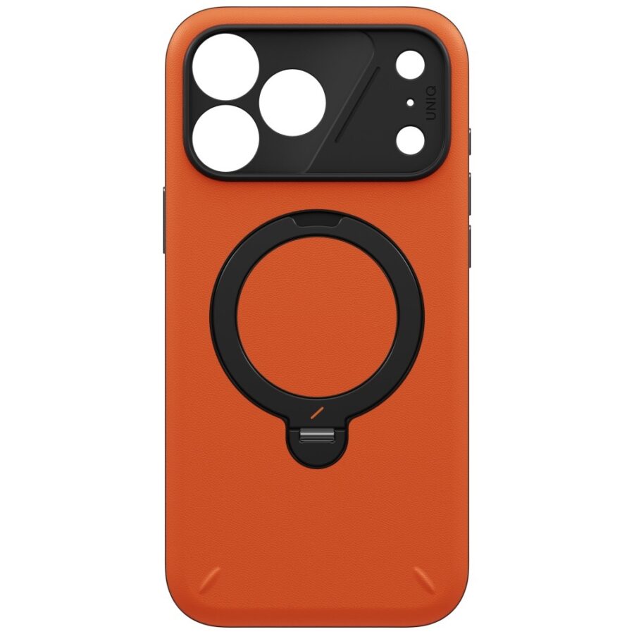 Etui UNIQ Elix do iPhone 18 Pro Max / 17 Pro Max 360 Rotating Kickstand pomarańczowy